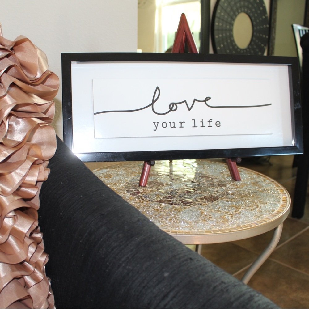 Black Framed Expression Wall Art - Love Your Life
